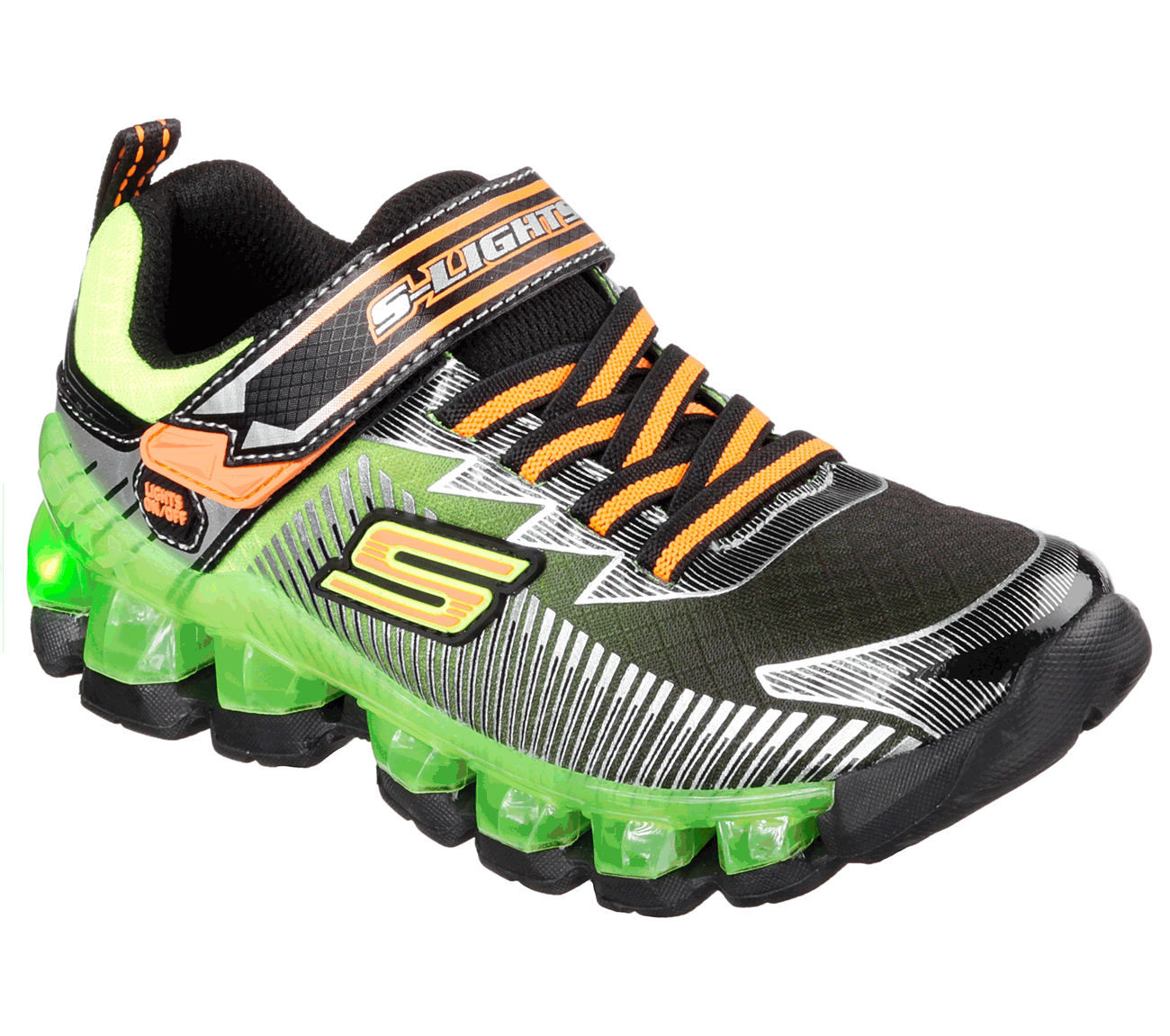 Boys S Lights: Flashpod - Scoria Black/Lime