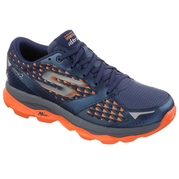 Men's Extra Wide Fit (4E) Shoes - Ultra Navy/Orange-Running Shoes