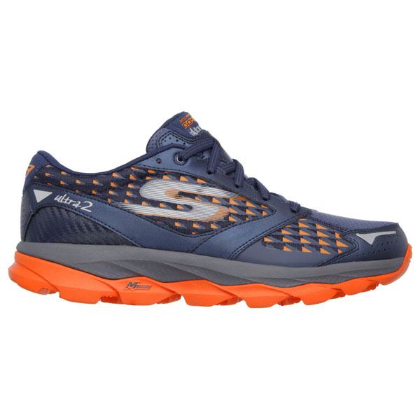 Men's Extra Wide Fit (4E) Shoes - Ultra Navy/Orange-Running Shoes