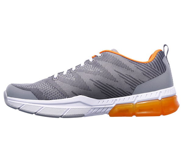 Skechers Men Trontom - Quillin Gray/Orange-Running Shoes
